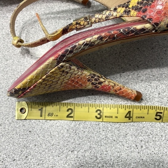 Kate Spade New York Womens Snakeskin Open Toe Stiletto Slingback Heels Sz 8 B - Picture 8 of 12
